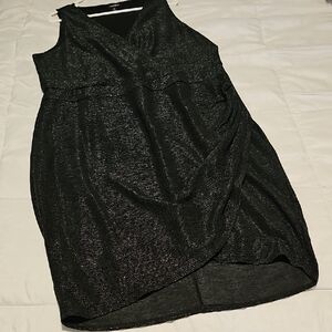 Elegant Black Sleeveless Tulip Dress